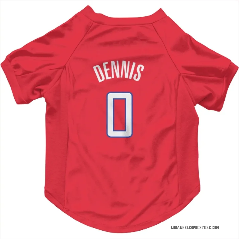 RayJ Dennis  Red Los Angeles Clippers  Cat & Dog Pet Jersey