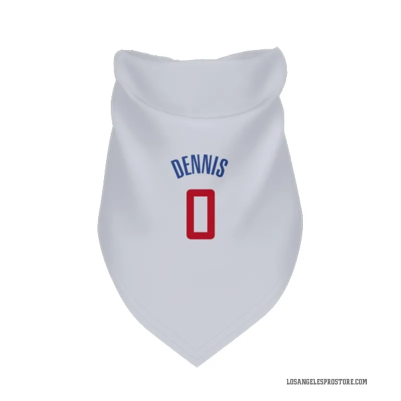 RayJ Dennis  White Los Angeles Clippers  Cat & Dog Pet Bandana