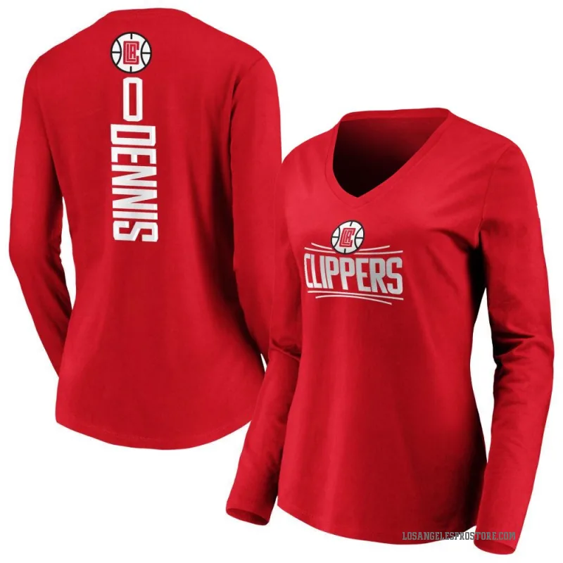 RayJ Dennis Women's Royal Los Angeles Clippers Backer Long Sleeve T-Shirt