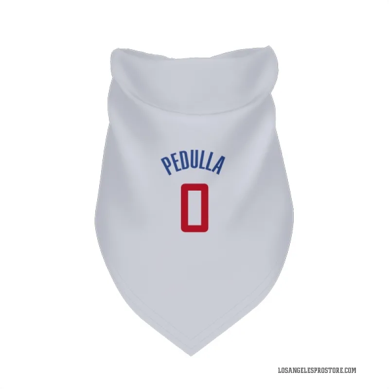 Sean Pedulla  White Los Angeles Clippers  Cat & Dog Pet Bandana