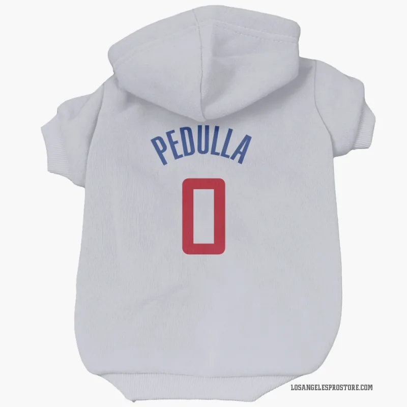 Sean Pedulla  White Los Angeles Clippers  Cat & Dog Pet Hoodie