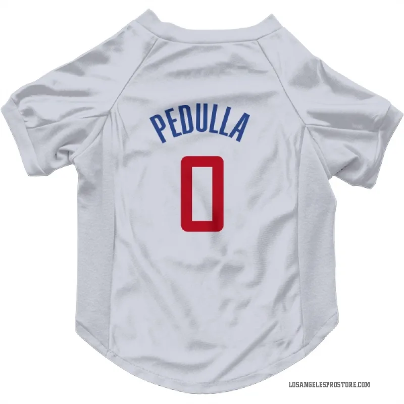 Sean Pedulla  White Los Angeles Clippers  Cat & Dog Pet Jersey