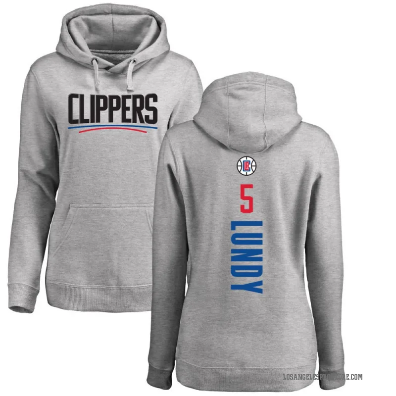 Seth Lundy Women's Los Angeles Clippers Branded Ash Backer Pullover Hoodie