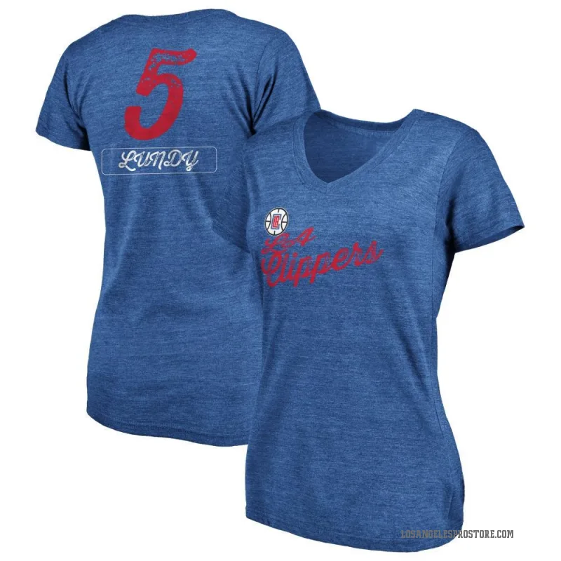 Seth Lundy Women's Royal Los Angeles Clippers Sideline V-Neck T-Shirt