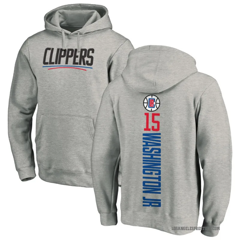 TyTy Washington Jr. Men's Los Angeles Clippers Branded Ash Backer Pullover Hoodie
