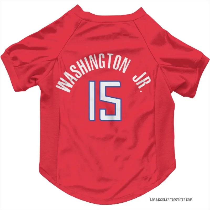 TyTy Washington Jr.  Red Los Angeles Clippers  Cat & Dog Pet Jersey