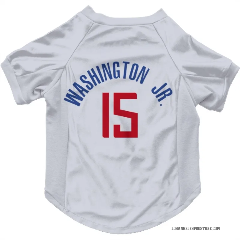 TyTy Washington Jr.  White Los Angeles Clippers  Cat & Dog Pet Jersey
