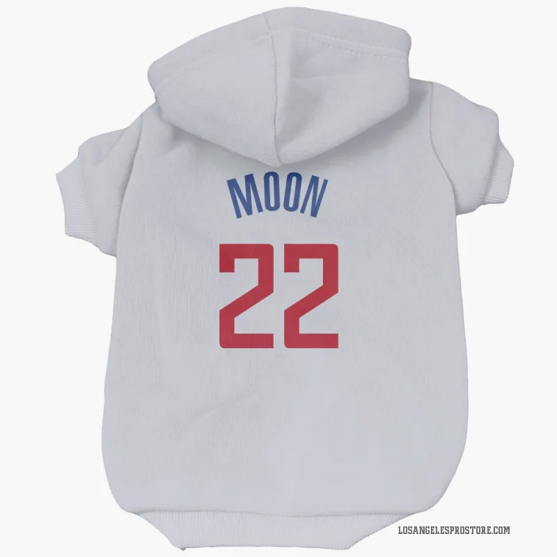 Xavier Moon  White Los Angeles Clippers  Cat & Dog Pet Hoodie