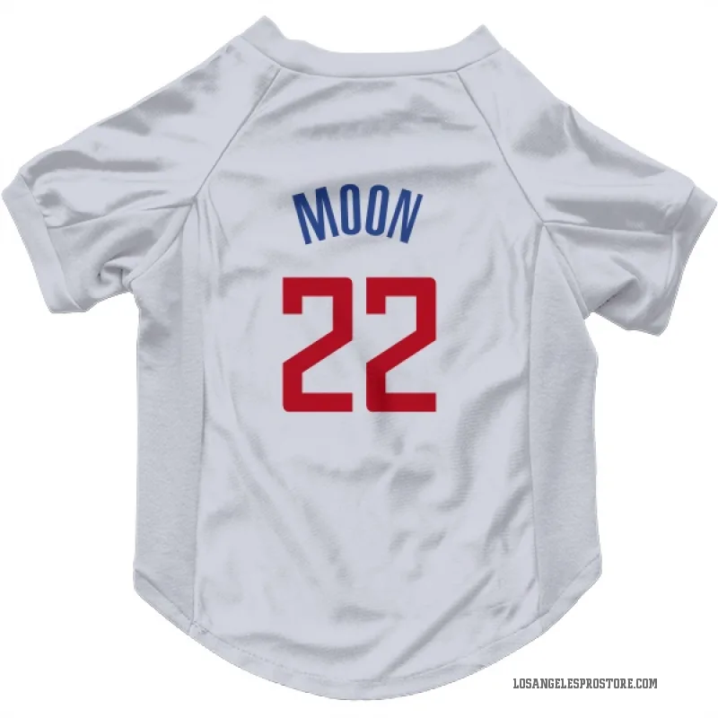 Xavier Moon  White Los Angeles Clippers  Cat & Dog Pet Jersey