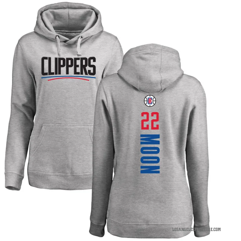 Xavier Moon Women's Los Angeles Clippers Branded Ash Backer Pullover Hoodie
