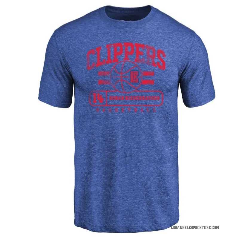 Yanic Konan Niederhauser Men's Royal Los Angeles Clippers Baseline T-Shirt