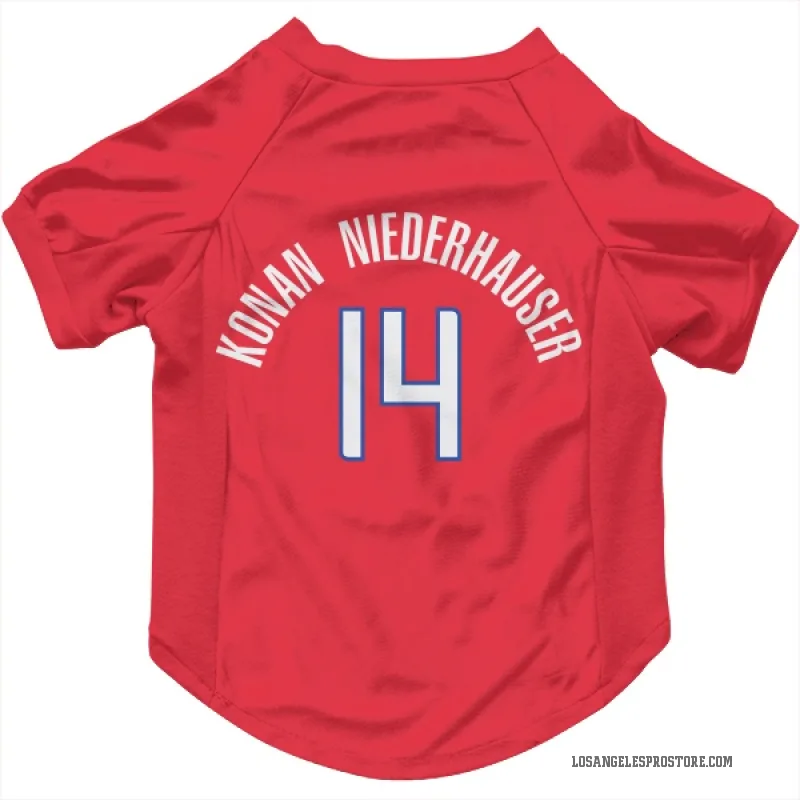 Yanic Konan Niederhauser  Red Los Angeles Clippers  Cat & Dog Pet Jersey