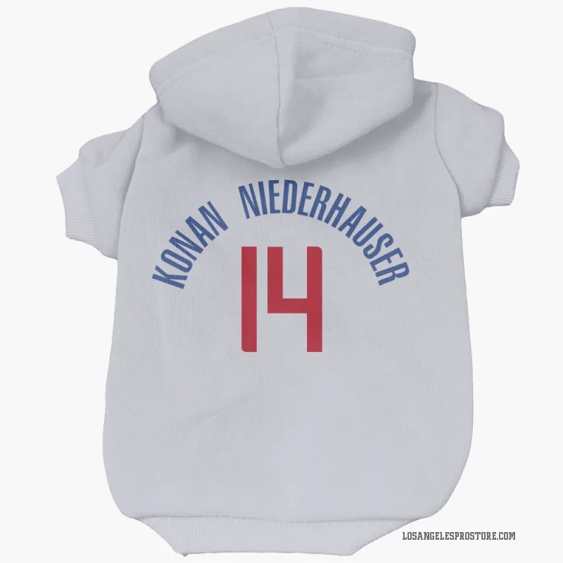 Yanic Konan Niederhauser  White Los Angeles Clippers  Cat & Dog Pet Hoodie