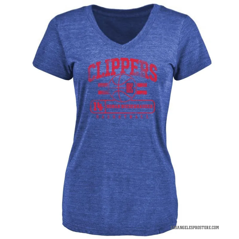 Yanic Konan Niederhauser Women's Royal Los Angeles Clippers Baseline T-Shirt